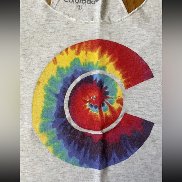 Womens Colorado Limited Logo Tank Top Tie Dye Size S - Picture 2 of 4